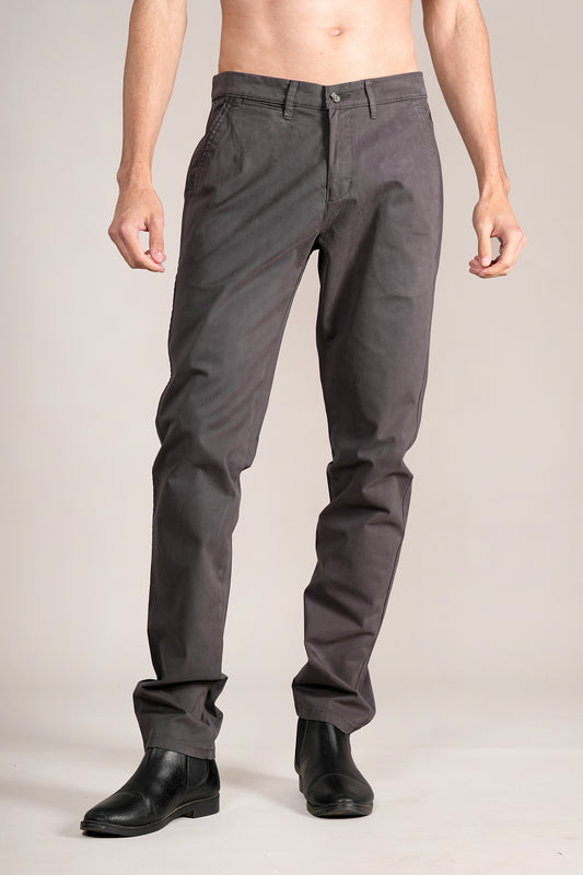 Casual Trouser for Men | Breathable & Soft with Color Fastness Regular Fit Cotton Blend Fabric Solid Pattern Button Closure
