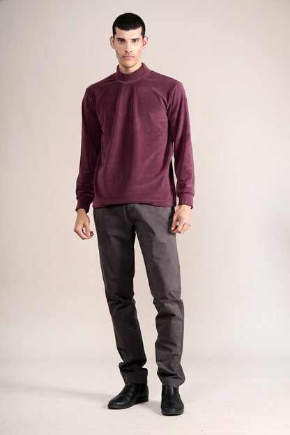 Casual Trouser for Men | Breathable & Soft with Color Fastness Regular Fit Cotton Blend Fabric Solid Pattern Button Closure