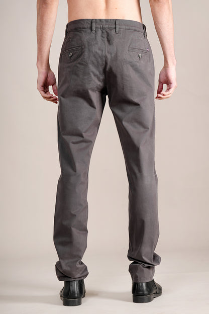 Casual Trouser for Men | Breathable & Soft with Color Fastness Regular Fit Cotton Blend Fabric Solid Pattern Button Closure