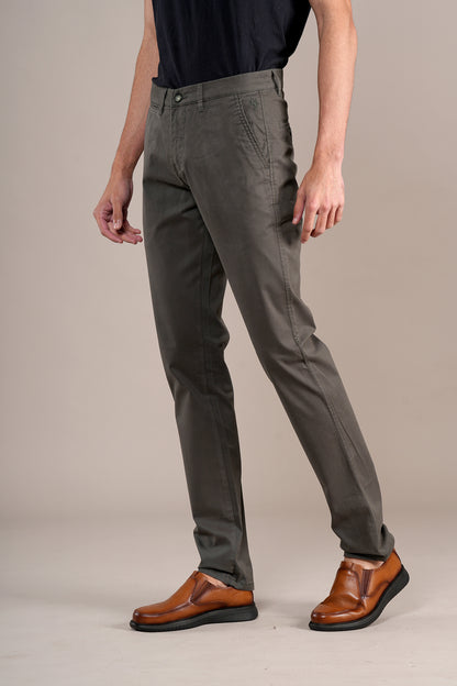Casual Trouser for Men | Breathable & Soft with Color Fastness Regular Fit Cotton Blend Fabric Solid Pattern Button Closure
