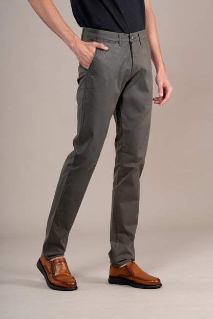 Casual Trouser for Men | Breathable & Soft with Color Fastness Regular Fit Cotton Blend Fabric Solid Pattern Button Closure
