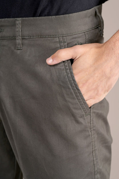 Casual Trouser for Men | Breathable & Soft with Color Fastness Regular Fit Cotton Blend Fabric Solid Pattern Button Closure