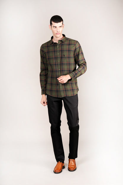 Casual Trouser for Men | Breathable & Soft with Color Fastness Regular Fit Cotton Blend Fabric Solid Pattern Button Closure