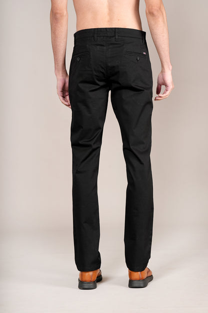 Casual Trouser for Men | Breathable & Soft with Color Fastness Regular Fit Cotton Blend Fabric Solid Pattern Button Closure