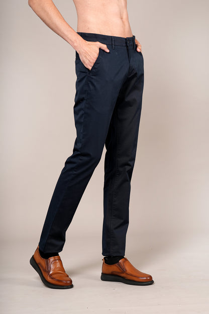 Casual Trouser for Men | Breathable & Soft with Color Fastness Regular Fit Cotton Blend Fabric Solid Pattern Button Closure