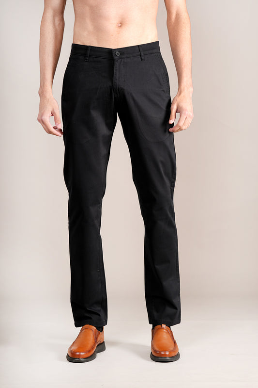 Casual Trouser for Men | Breathable & Soft with Color Fastness Regular Fit Cotton Blend Fabric Solid Pattern Button Closure