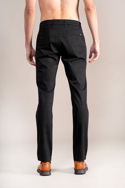 Casual Trouser for Men | Breathable & Soft with Color Fastness Regular Fit Cotton Blend Fabric Solid Pattern Button Closure