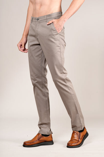 Casual Trouser for Men | Breathable & Soft with Color Fastness Regular Fit Cotton Blend Fabric Solid Pattern Button Closure