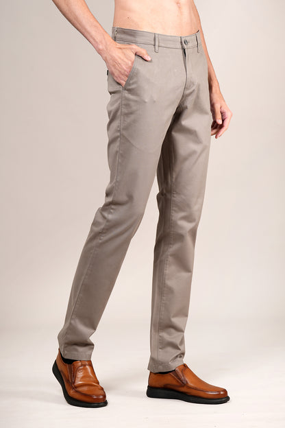 Casual Trouser for Men | Breathable & Soft with Color Fastness Regular Fit Cotton Blend Fabric Solid Pattern Button Closure