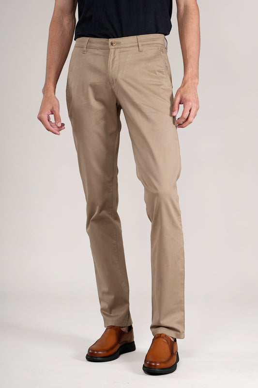 Casual Trouser for Men | Breathable & Soft with Color Fastness Regular Fit Cotton Blend Fabric Solid Pattern Button Closure