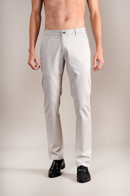 Casual Trouser for Men | Breathable & Soft with Color Fastness Regular Fit Cotton Blend Fabric Solid Pattern Button Closure