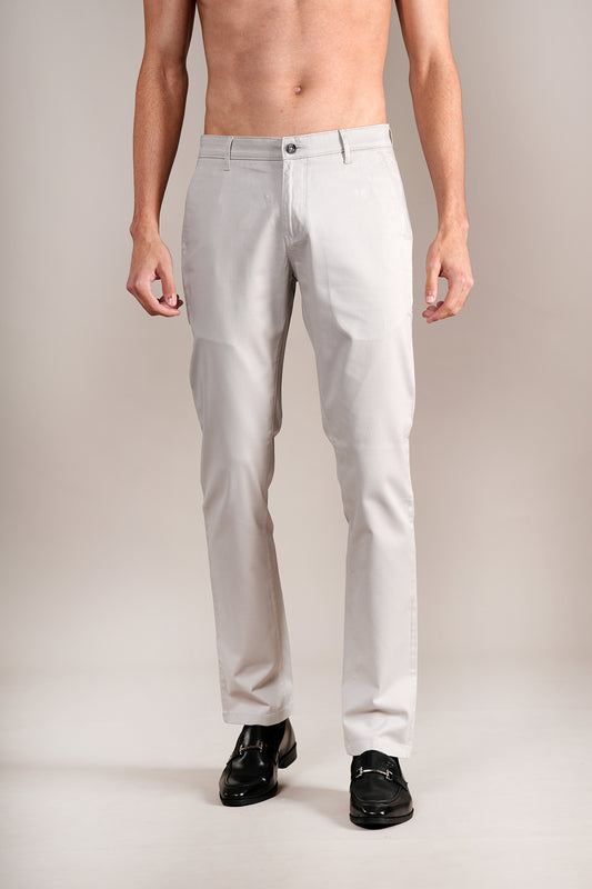 Casual Trouser for Men | Breathable & Soft with Color Fastness Regular Fit Cotton Blend Fabric Solid Pattern Button Closure