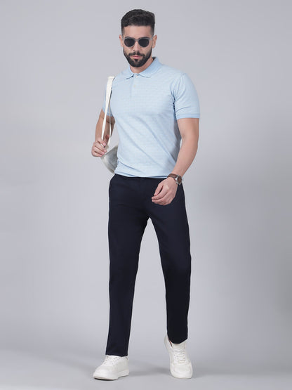 Casual Trouser for Men | Breathable & Soft with Color Fastness Regular Fit Cotton Blend Fabric Solid Pattern Button Closure