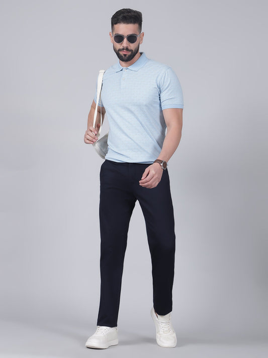 Casual Trouser for Men | Breathable & Soft with Color Fastness Regular Fit Cotton Blend Fabric Solid Pattern Button Closure
