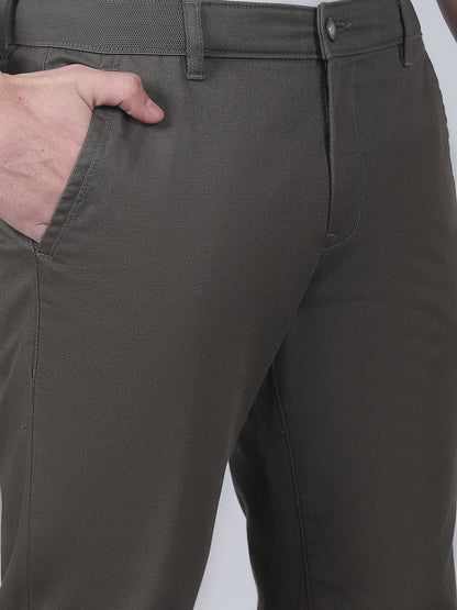 Casual Trouser for Men | Breathable & Soft with Color Fastness Regular Fit Cotton Blend Fabric Solid Pattern Button Closure