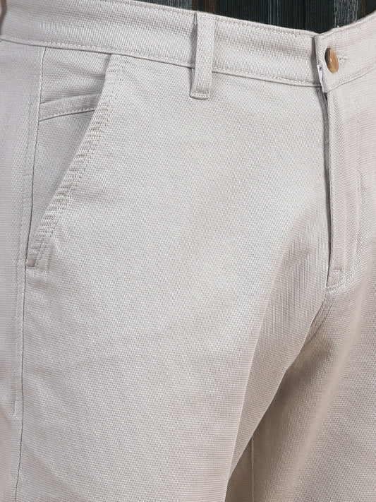 Casual Trouser for Men | Breathable & Soft with Color Fastness Regular Fit Cotton Blend Fabric Solid Pattern Button Closure