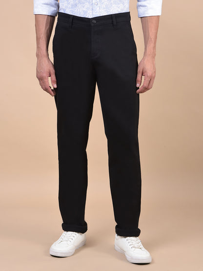 Casual Trouser for Men | Breathable & Soft with Color Fastness Regular Fit Cotton Blend Fabric Solid Pattern Button Closure