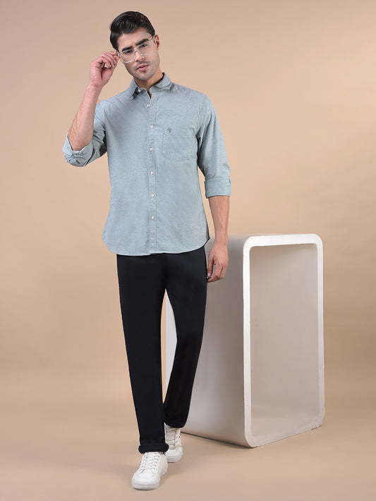 Casual Trouser for Men | Breathable & Soft with Color Fastness Regular Fit Cotton Blend Fabric Solid Pattern Button Closure