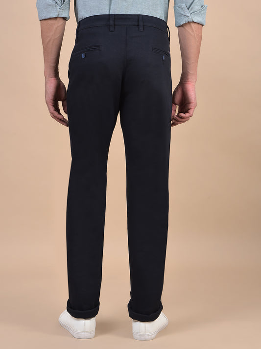 Casual Trouser for Men | Breathable & Soft with Color Fastness Regular Fit Cotton Blend Fabric Solid Pattern Button Closure