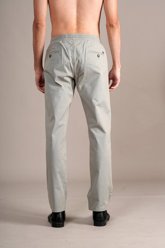 Casual Trouser for Men | Breathable & Soft with Color Fastness Regular Fit Cotton Blend Fabric Solid Pattern Drawstring Closure