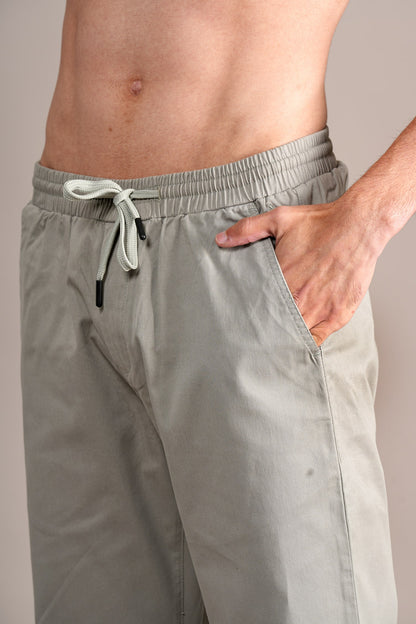 Casual Trouser for Men | Breathable & Soft with Color Fastness Regular Fit Cotton Blend Fabric Solid Pattern Drawstring Closure
