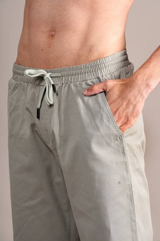 Casual Trouser for Men | Breathable & Soft with Color Fastness Regular Fit Cotton Blend Fabric Solid Pattern Drawstring Closure