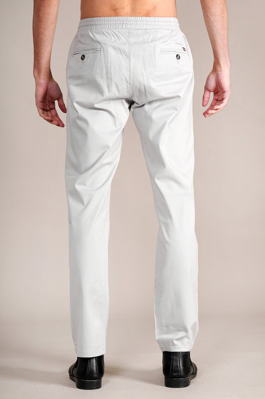 Casual Trouser for Men | Breathable & Soft with Color Fastness Regular Fit Cotton Blend Fabric Solid Pattern Drawstring Closure