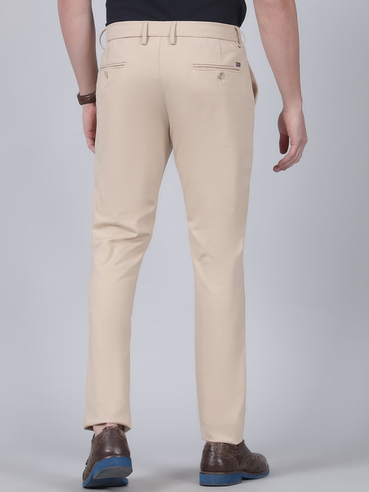 Casual Trouser for Men | Breathable & Soft with Color Fastness Regular Fit Poly Cotton Fabric Solid Pattern Button Closure