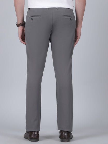 Casual Trouser for Men | Breathable & Soft with Color Fastness Regular Fit Poly Cotton Fabric Solid Pattern Button Closure