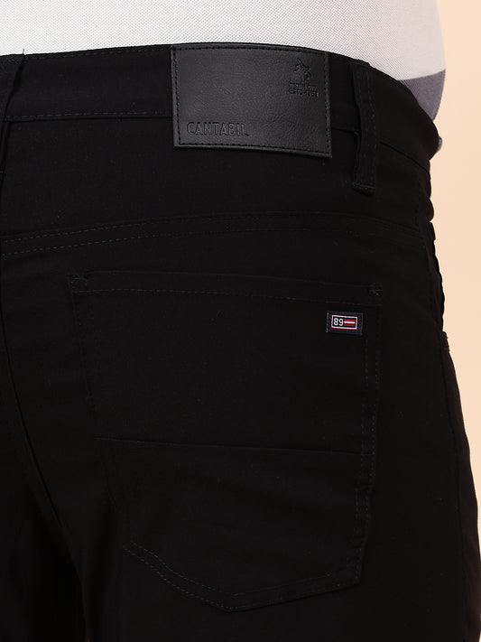 Casual Trouser for Men | Breathable & Soft with Color Fastness Regular Fit Spandex Fabric Solid Pattern Button Closure