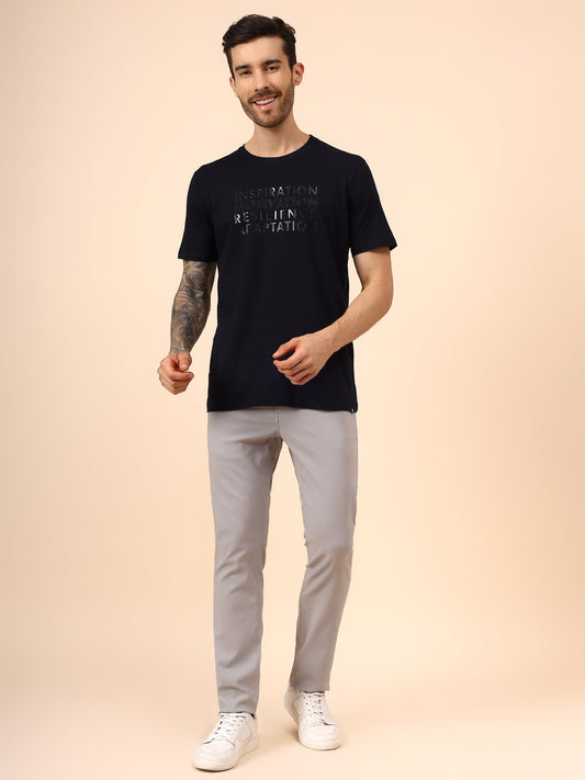 Casual Trouser for Men | Breathable & Soft with Color Fastness Regular Fit Spandex Fabric Solid Pattern Button Closure