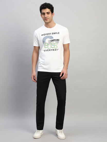 Casual Trouser for Men | Breathable & Soft with Color Fastness Regular Fit Polyester Fabric Solid Pattern Button Closure