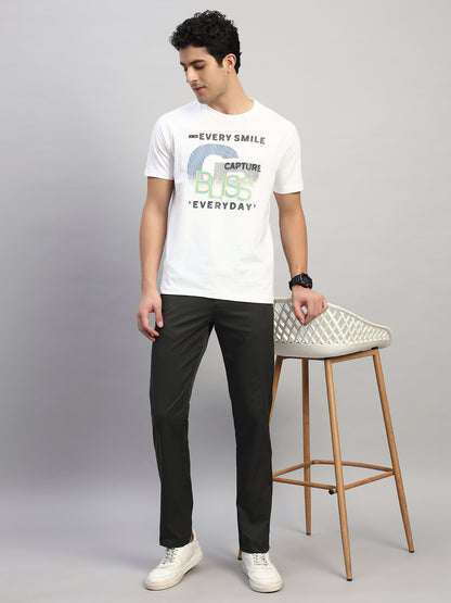 Casual Trouser for Men | Breathable & Soft with Color Fastness Regular Fit Polyester Fabric Solid Pattern Button Closure