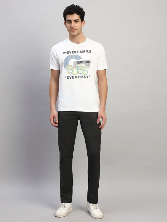 Casual Trouser for Men | Breathable & Soft with Color Fastness Regular Fit Polyester Fabric Solid Pattern Button Closure