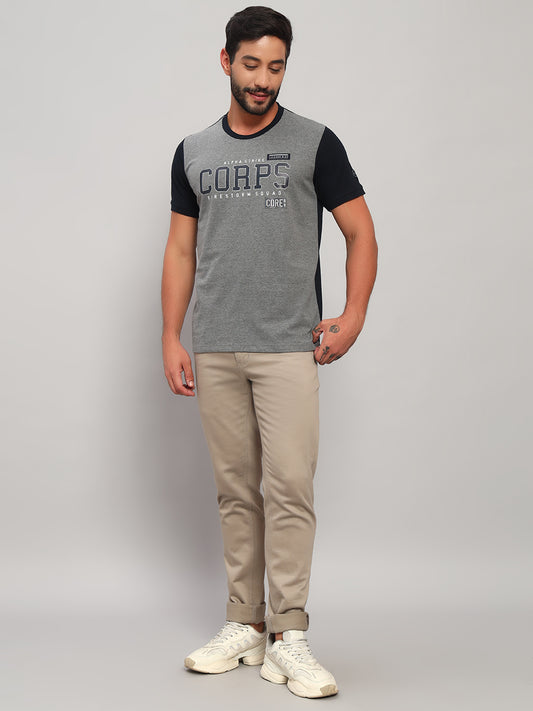 Casual Trouser for Men | Breathable & Soft with Color Fastness Regular Fit Cotton Blend Fabric Self Design Pattern Button Closure