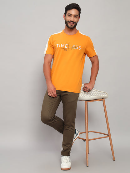 Casual Trouser for Men | Breathable & Soft with Color Fastness Regular Fit Cotton Blend Fabric Self Design Pattern Button Closure