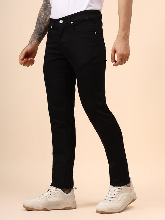 Casual Trouser for Men | Breathable & Soft with Color Fastness Regular Fit Cotton Blend Fabric Solid Pattern Button Closure