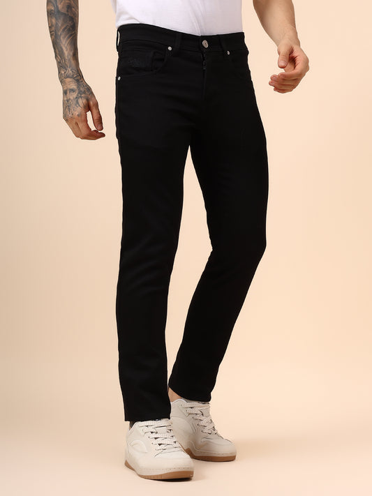 Casual Trouser for Men | Breathable & Soft with Color Fastness Regular Fit Cotton Blend Fabric Solid Pattern Button Closure