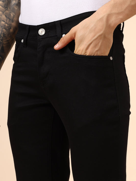 Casual Trouser for Men | Breathable & Soft with Color Fastness Regular Fit Cotton Blend Fabric Solid Pattern Button Closure