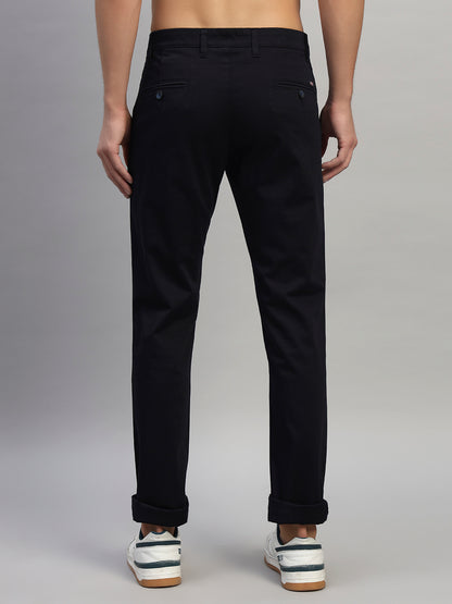 Casual Trouser for Men | Breathable & Soft with Color Fastness Regular Fit Cotton Blend Fabric Solid Pattern Button Closure