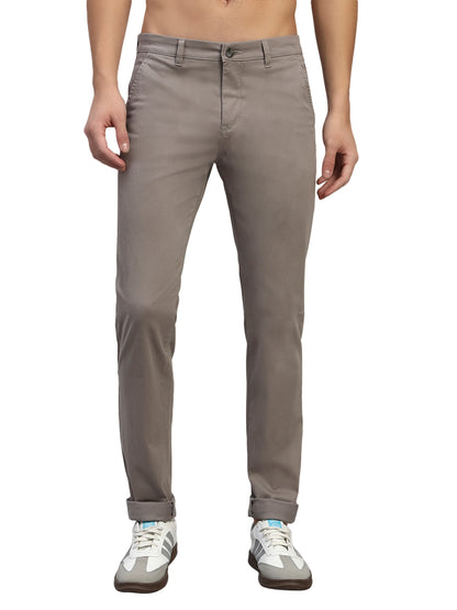 Casual Trouser for Men | Breathable & Soft with Color Fastness Regular Fit Cotton Blend Fabric Solid Pattern Button Closure