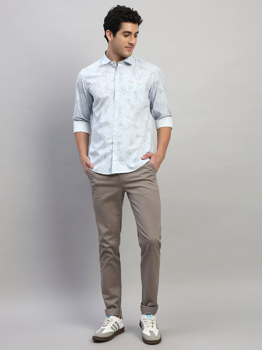 Casual Trouser for Men | Breathable & Soft with Color Fastness Regular Fit Cotton Blend Fabric Solid Pattern Button Closure