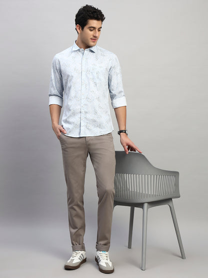 Casual Trouser for Men | Breathable & Soft with Color Fastness Regular Fit Cotton Blend Fabric Solid Pattern Button Closure