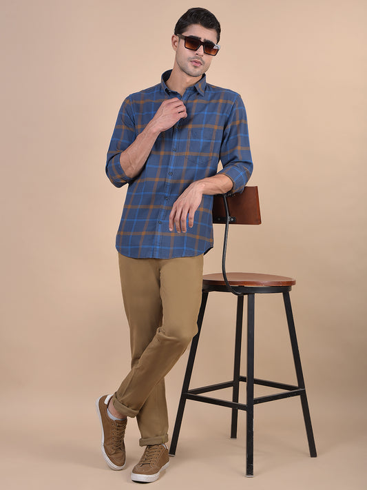 Casual Trouser for Men | Breathable & Soft with Color Fastness Regular Fit Cotton Blend Fabric Solid Pattern Button Closure