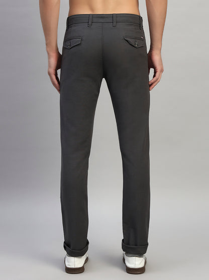 Casual Trouser for Men | Breathable & Soft with Color Fastness Regular Fit Cotton Blend Fabric Solid Pattern Button Closure