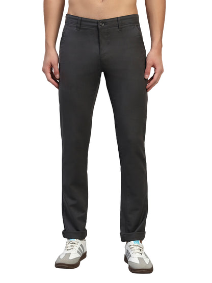 Casual Trouser for Men | Breathable & Soft with Color Fastness Regular Fit Cotton Blend Fabric Solid Pattern Button Closure