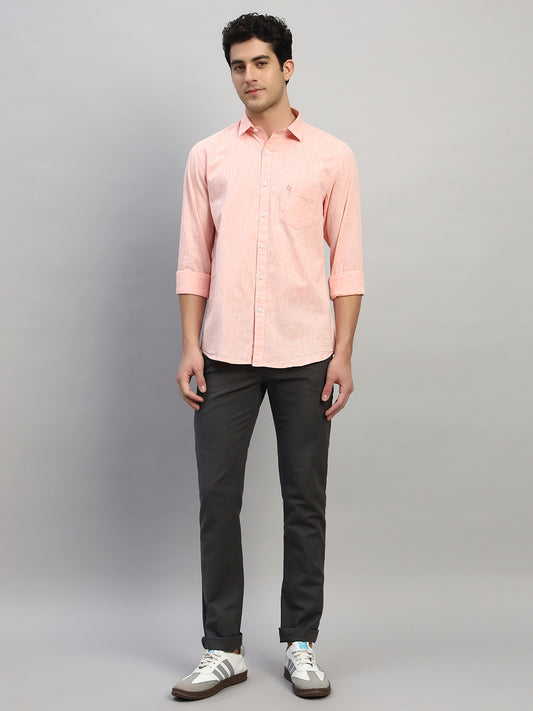 Casual Trouser for Men | Breathable & Soft with Color Fastness Regular Fit Cotton Blend Fabric Solid Pattern Button Closure