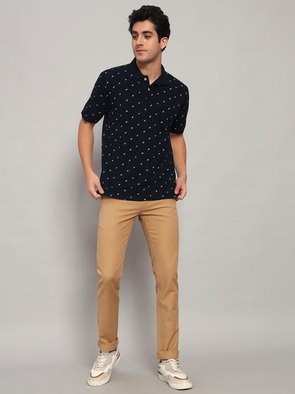 Casual Trouser for Men | Breathable & Soft with Color Fastness Regular Fit Cotton Blend Fabric Solid Pattern Button Closure