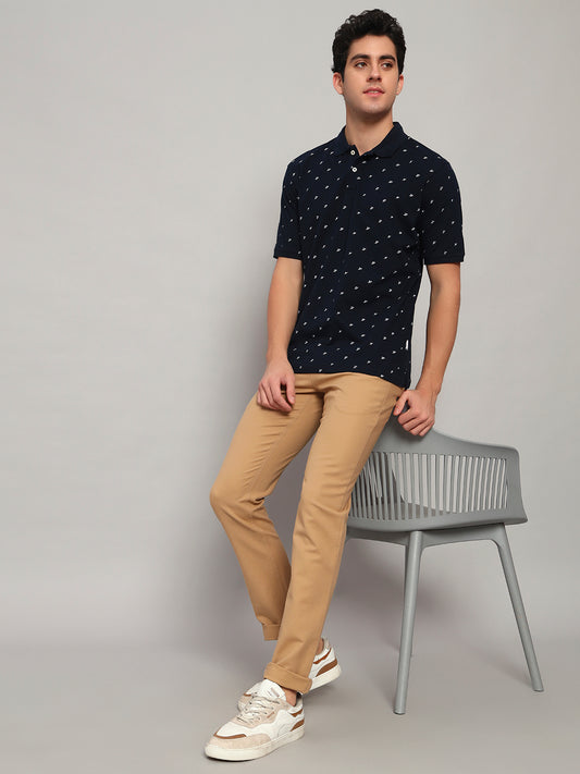 Casual Trouser for Men | Breathable & Soft with Color Fastness Regular Fit Cotton Blend Fabric Solid Pattern Button Closure