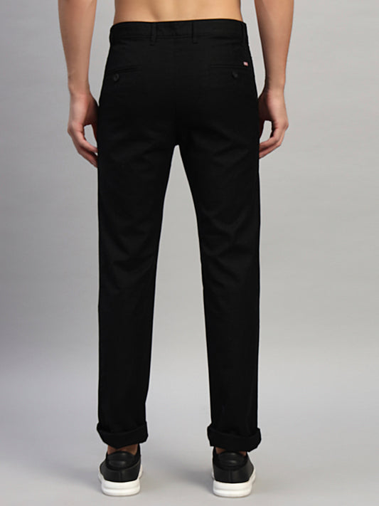 Casual Trouser for Men | Breathable & Soft with Color Fastness Regular Fit Cotton Fabric Solid Pattern Button Closure